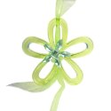 Taśma Dekoracyjna z Plastikowymi Kwiatami Zielone Wstążki 165 cm