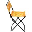 Turystyczne Składane Krzesło w Żółte Kwiaty z Prostym Mechanizmem Otwierania