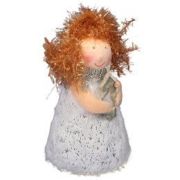 Uniwersalny Aniołek Dekoracyjny Stojący - Srebrny, Wysokość 10 cm