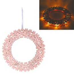 WIANEK WIOSENNY WIELKANOCNY Z OŚWIETLENIEM LED DREWNIANY