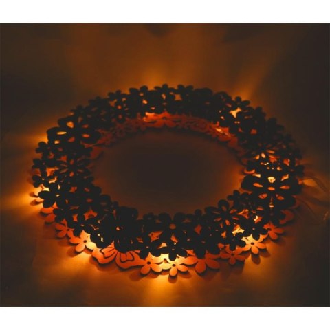 WIANEK WIOSENNY WIELKANOCNY Z OŚWIETLENIEM LED DREWNIANY