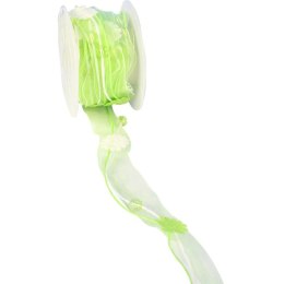 WSTĄŻKA WIOSENNA DEKOROWANA ZIELONA 3M