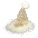 ZAWIESZKA ŚWIĄTECZNA CZAPECZKA Z PIÓRKAMI