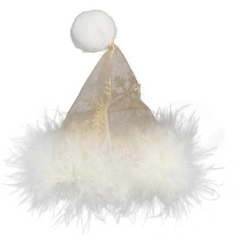ZAWIESZKA ŚWIĄTECZNA CZAPECZKA Z PIÓRKAMI
