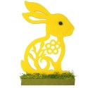 Zajączek wielkanocny z pianki figurka stojąca żółty