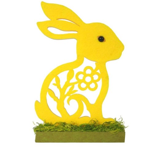 Zajączek wielkanocny z pianki figurka stojąca żółty