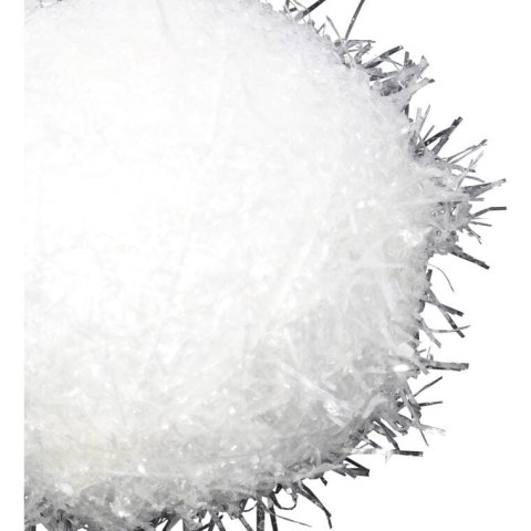 Zestaw 2 Białych Bombek Styropianowych 10cm - Kule Śnieżne do Dekoracji Świątecznej