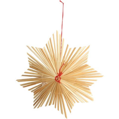 Zestaw 30 Ręcznie Wykonanych Słomianych Ozdób Świątecznych