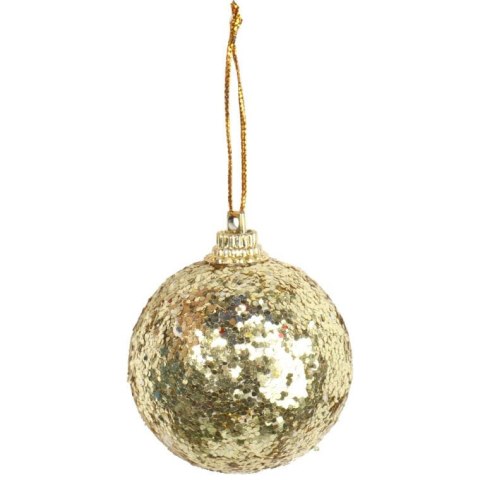 Zestaw 6 Kolorowych Bombek Brokatowych 5cm - Alternatywa Szklanych Ozdób Świątecznych