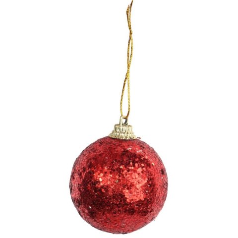 Zestaw 6 Kolorowych Bombek Brokatowych 5cm - Alternatywa Szklanych Ozdób Świątecznych