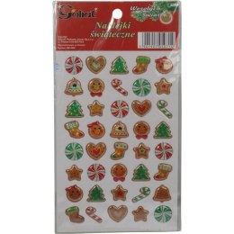 Zestaw Naklejek Samoprzylepnych na Okno - Świąteczne Motywy, Wielkość 10x19 cm, 40 szt.