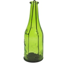 Zielona butelka na świeczkę z łańcuszkiem