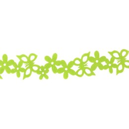 Zielona wstążka filcowa z motylkami do dekoracji wielkanocnych i wiosennych