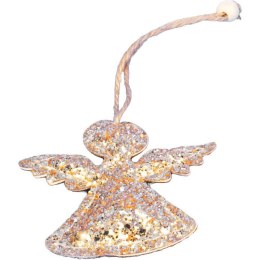 Złoty Anioł Brokatowa Zawieszka do Dekoracji Świątecznych