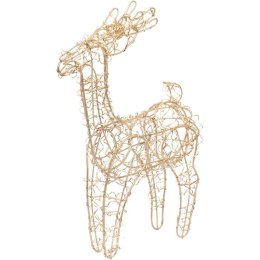 Złoty Renifer Dekoracyjny z Drutu - Świąteczna Ozdoba 30 cm