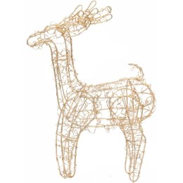 Złoty Renifer Dekoracyjny z Drutu - Świąteczna Ozdoba 30 cm