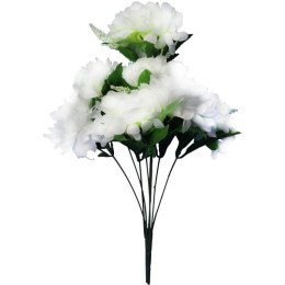 BUKIEET 8 SZTUCZNYCH CHRYZANTEM Z GIPSÓWKĄ W KOLORZE BIAŁYM - WYSOKOŚĆ 54CM