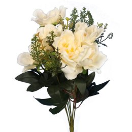 BUKIET 11 GAŁĄZEK Z 6 PIWONIAMI KOLOR KREMOWY