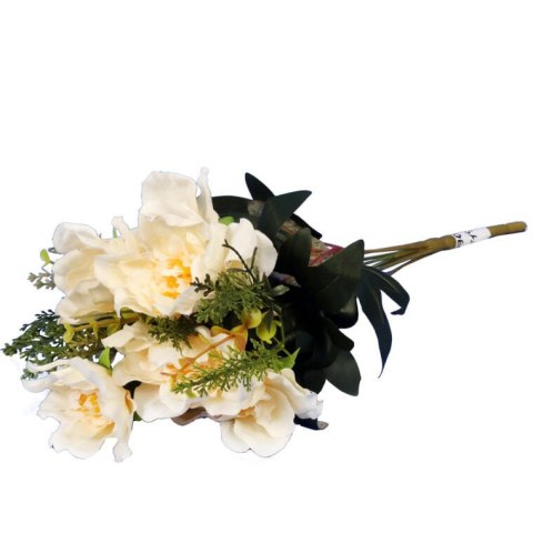 BUKIET 11 GAŁĄZEK Z 6 PIWONIAMI KOLOR KREMOWY