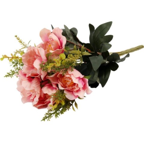 BUKIET 11 GAŁĄZEK Z 6 PIWONIAMI KOLOR ŁOSOSIOWY