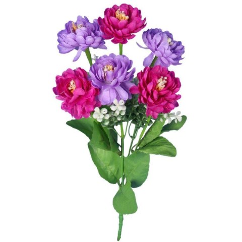 BUKIET 6 KACZEŃCY 38 CM FIOLETOWO RÓŻOWY