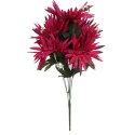 BUKIET 7 BORDOWYCH ASTRÓW Z BIAŁYMI DODATKAMI - KWIATY SZTUCZNE WYSOKIEJ JAKOŚCI