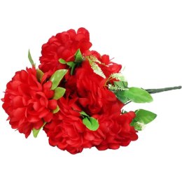 BUKIET 8 CHRYZANTEM Z GIPSÓWKĄ KOLOR CZERWONY
