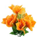 BUKIET 9 AMARYLISÓW POMARAŃCZOWYCH - SZTUCZNE KWIECIE O WYSOKOŚCI 40 CM