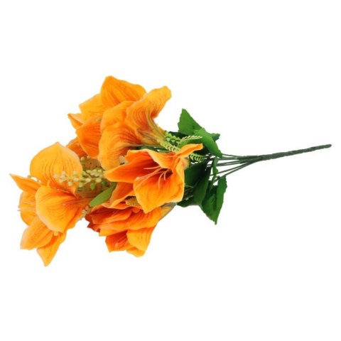 BUKIET 9 AMARYLISÓW POMARAŃCZOWYCH - SZTUCZNE KWIECIE O WYSOKOŚCI 40 CM