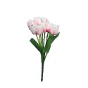 BUKIET 9 SZTUCZNYCH TULIPANÓW W KOLORZE JASNO RÓŻOWYM WYSOKOŚĆ 38CM