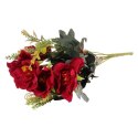 BUKIET PIWONII W KOLORZE BORDOWYM - 6 KWITNĄCYCH GAŁĄZEK O WYSOKOŚCI 42 CM