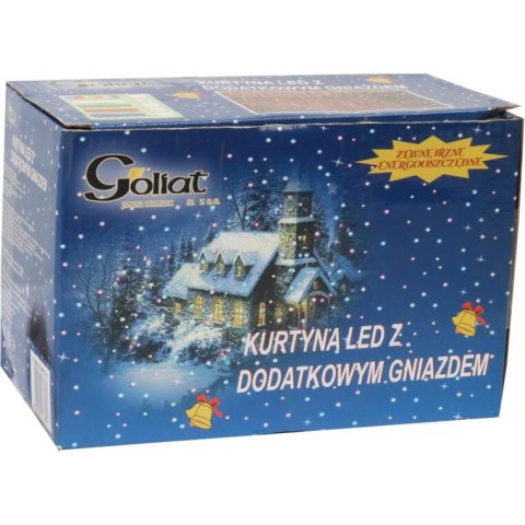 Biała Kurtyna Świetlna z 100 LED, Zewnętrzna, Łączalna, Odporna na Warunki Atmosferyczne, IP44