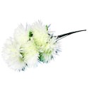 Biały Bukiet Sztucznych Chryzantem Strzępiastych - Dekoracja na Wszystkich Świętych, 54cm