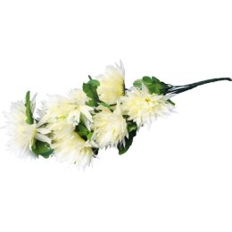 Biały Bukiet Sztucznych Chryzantem z Dodatkami - Dekoracja na Wszystkich Świętych