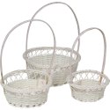 Biały Koszyk Wielkanocny do Święcenia z Tworzywa 22x12x6cm