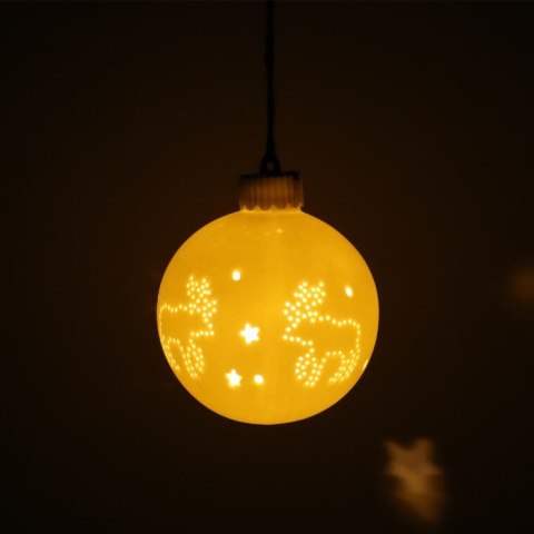 Bombka ceramiczna LED na baterię z motywem renifera