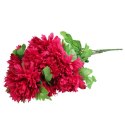 Bordowy Bukiet Sztucznych Chryzantem Strzępiastych - Dekoracja na Wszystkich Świętych