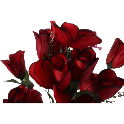 Bukiet 24 róż w kolorze bordowym z dodatkami