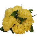 Bukiet 7 chryzantem z trawką 40 cm żółty
