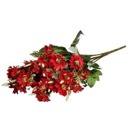 Bukiet 7 gałązek z 35 kwiatami chryzantemy kolor czerwony