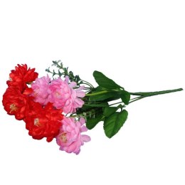 Bukiet Czerwono-Różowych Kaczeńców - Dekoracja Wnętrz i Nagrobna - 38 cm