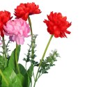 Bukiet Czerwono-Różowych Kaczeńców - Dekoracja Wnętrz i Nagrobna - 38 cm