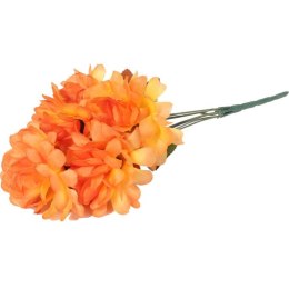 Bukiet Sztucznych Chryzantem Pomarańczowych - Dekoracja Cmentarna, 34 cm