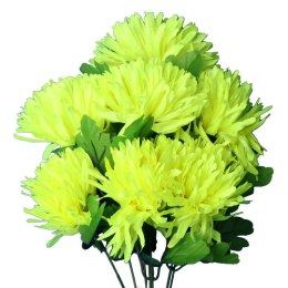 Bułkiet z 7 Zielonych Sztucznych Chryzantem Wysokość 62 cm