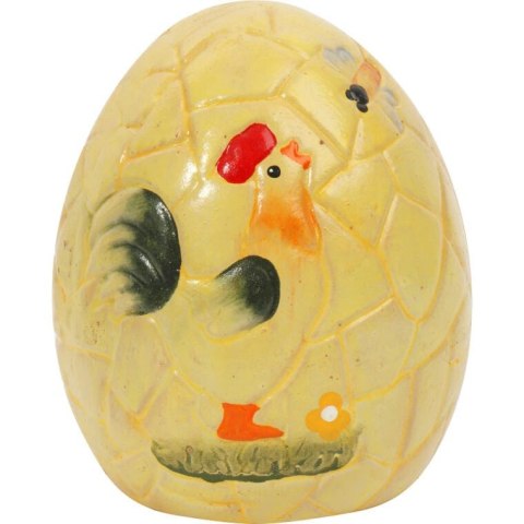 Ceramiczny Lampion w Kształcie Jajka - Kolor Żółty, 12cm