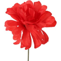Czerwona Sztuczna Chryzantema 35 cm bez Listków do Dekoracji Miejsca Pamięci