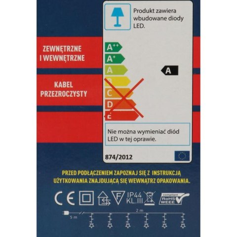 Dekoracja Świąteczna LED 138 świateł z Gwiazdkami, Dzwonkami i Reniferami Białe Światło
