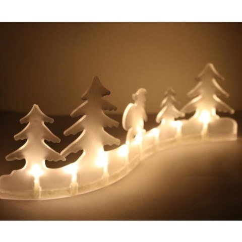 Dekoracja świetlna 8 led Świecznik z Mikołajem na baterie