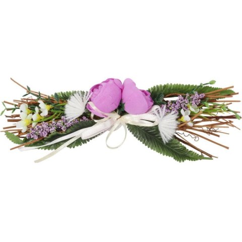 Dekoracja wielkanocna KOMPOZYCJA NA WIKLINIE DO POWIESZENIA 25 cm