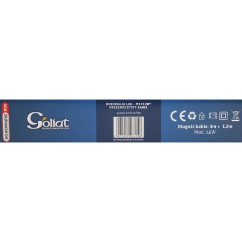 Dekoracyjne Białe Lampki LED Meteory na Choinkę, Wewnątrz, 288 sztuk